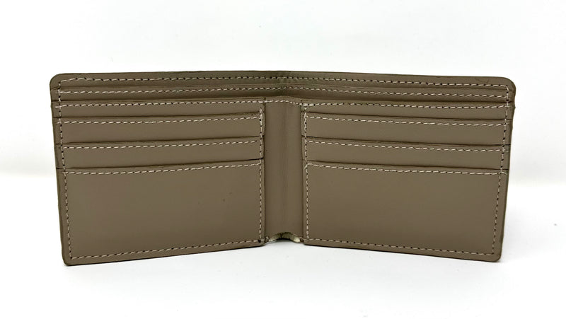 billfold wallet in grey leather