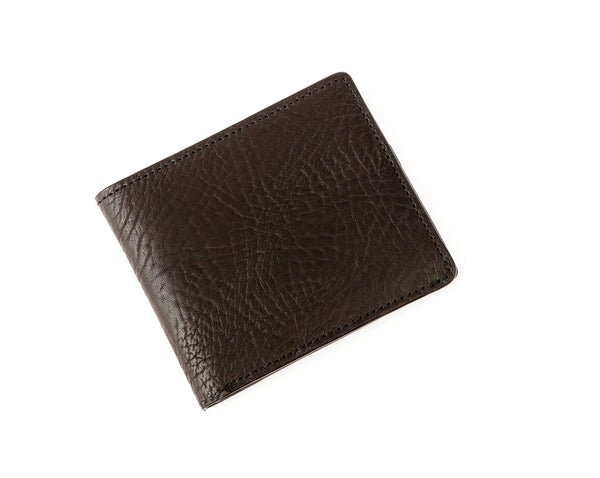 Billfold wallet in black grain leather